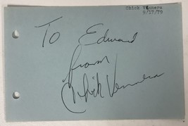 Chick Vennera (d. 2021) Autographed Vintage 4x6 Signature Page - £11.79 GBP