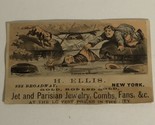 H Ellis Jewelry Victorian Trade Card New York City VTC 4 - $4.94