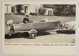 1954 Magazine Photo Tee-Nee Boat Trailers Fly-Weight Model - £8.09 GBP
