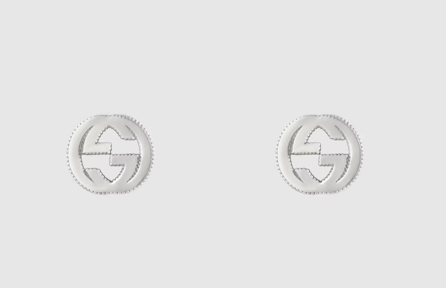 Gucci Interlocking G Earrings in Silver - £199.83 GBP