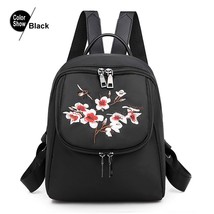 Fashion Women&#39;s Backpa Ox  embroidery Flower School Bags Girls Bagpack Student B - £22.69 GBP