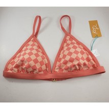 Women&#39;s Triangle Bikini Top Kona Sol Coral Pink - £7.98 GBP