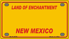 New Mexico Yellow Novelty Mini Metal License Plate Tag - £11.81 GBP