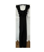 Aqua Womens S Black Ruffle Square Neck Cropped Leg Jumpsuit NWT BB87 - $800.30 MXN