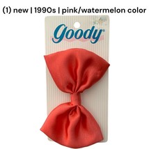 Vintage 1990 Goody Oversized Pink/Watermelon Hair Bow w/Metal Clasp 5.5&quot; New Y2K - £9.23 GBP
