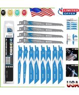 High-Durability 12pc Reciprocating Saw Blade Kit with Universal Compatib... - $490.86 MXN