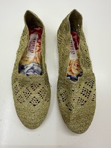 American Eagle by Payless Womens Flats Size 6.5 Bali Gold Crochet Slip On - $13.98