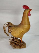 Wicker Rattan Rooster Farmhouse Country Decor Basket - PRISTINE - 17.5 in tall - £19.78 GBP