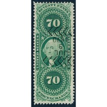 R65d First Issue Revenue Stamp, Foreign Exchange, Silk paper, 1870, Civi... - $68.99