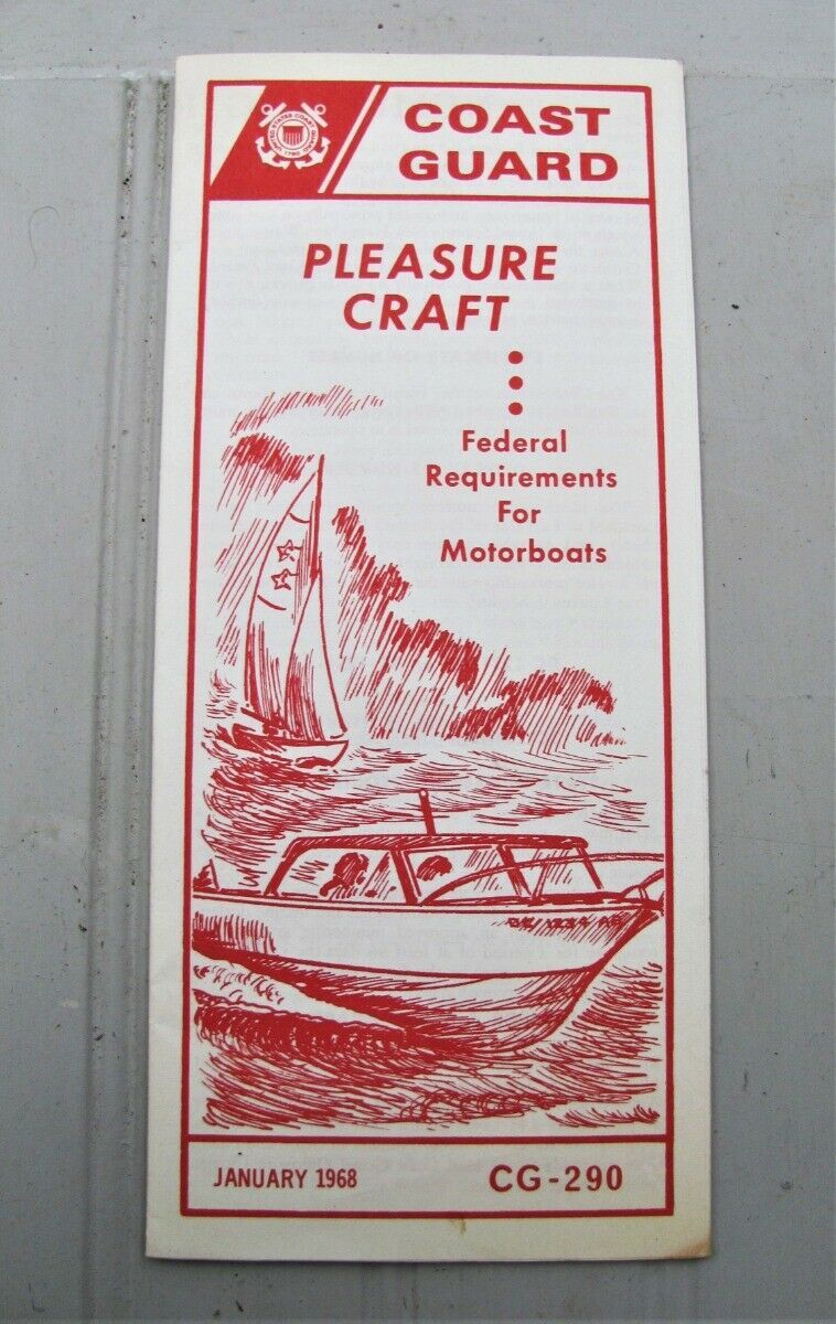 1968 U.S. Coast Guard Brochure Federal Requirements For Motorboats Boating - $3.95