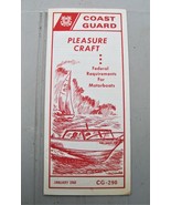 1968 U.S. Coast Guard Brochure Federal Requirements For Motorboats Boating - $5.35 CAD