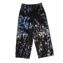 NWT Theory Relax Straight Ankle Crop in Black Allover Sequin Pants 2 $395 - $99.00