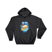 For The Coolest Surf Rider : Gift Hoodie Fun Pug Dog Pet Animal Surfer Surfing B - £28.66 GBP
