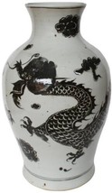 Vase Dragon Small Black Porcelain - £239.74 GBP