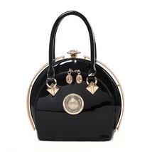 AMELISH Circular Women Handbags High Quality Patent Leather  Bags for Lady Weddi - £157.18 GBP