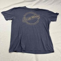 Blue Moon Brewing Co. Beer Mens T-Shirt Blue Short Sleeve Crew Neck Graphic XL - $20.79
