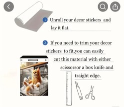 Cute Orange Cat In Bubble Bath Dishwasher Magnet 23"X25.59 image 5