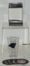 NFL Boelter Brands LLC 16 Ounce Carolina Panthers Pint Glass Black Coasters image 1