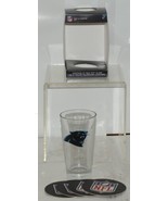 NFL Boelter Brands LLC 16 Ounce Carolina Panthers Pint Glass Black Coasters - £18.10 GBP