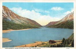 Bennett Lake Alaska Ak~White Pass &amp; Yukon ROUTE~1940s Postcard - £4.67 GBP