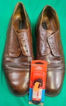 Bostonian Luxe Dress Shoes Mens 12W Cap Toe Brown Oxford Italian Leather... - $23.23