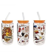 Harry Potter Gryffindor Glass Tumbler Cup 16 oz UV DTF Orange Design Gla... - £13.94 GBP