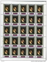 Qiwain 1967 Sheet  of 25 stamps  MNH Art Self Portrait Rembrandt CV 35 euro - $4.95