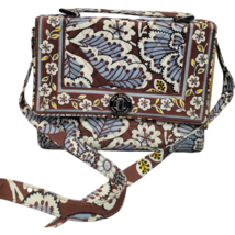 Vera Bradley Shoulder Handbag Womens Brown Blue Cream Floral Julia Slate... - $14.37