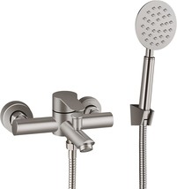 Brushed Nickel Bathtub Faucet Wall Mount Only Sus304 Stainless Steel Bathroom - £71.93 GBP