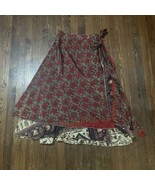 Darn Good Yarn Sari Silk Wrap Skirt Maxi Medium (8-20) Reversible New w/... - $41.03 CAD