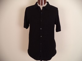 Black Claiborne Shirt. M. 61% Modal/ 39% Cotton. Short Sleeve. Button Fr... - £17.76 GBP