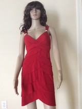 Women Le Chateau Red Solid A Line Cocktail Dress Sm - $18.70
