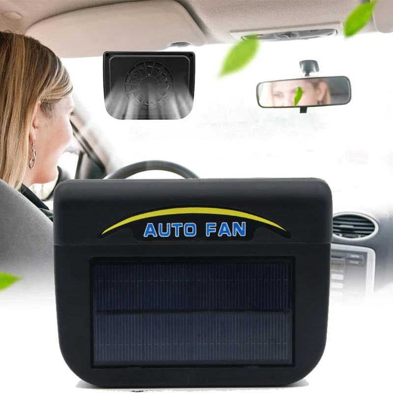 Car Auto Fan Exhaust Heat Fan Solar Sun Power Air Vent Cool Cooler Venti... - $23.10