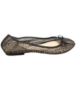 Aldo Flat Ballet Shoes Womens Size 7 Black Sheer Rhinestone Round Toe Sl... - $25.76
