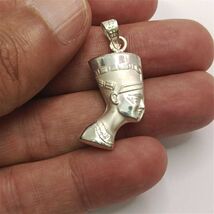 925 Silver Vintage Egyptian Queen Nefertiti Pharaoh Pendant Ancient Egyp... - $110.00
