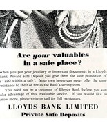1953 Lloyd&#39;s Bank Limited Valuables Advertisement Money Sphere UK Import... - $367.32 MXN