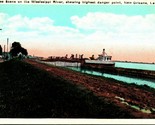 Levees Mississippi River Highest Danger New Orleans LA UNP WB Postcard E11 - £7.75 GBP