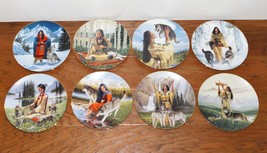 Familiar Spirits Plate Collection LOT 8 David Wright Native American Wolf VNTG - $108.89