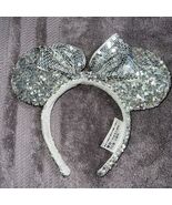 Disney Minnie Mouse Ears All Silver Sequin  Bow Headband - $15.83