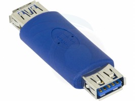 USB 3.0 Type A External Female to Female Joint Connector Adapter Blue - £7.54 GBP