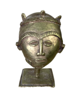 Ashanti Fertility Goddess Antique Brass on Stand 4 Inches Africa Ghana - £19.58 GBP