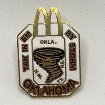 McDonald’s Oklahoma Tornado Restaurant Advertising Enamel Lapel Hat Pin - £7.78 GBP