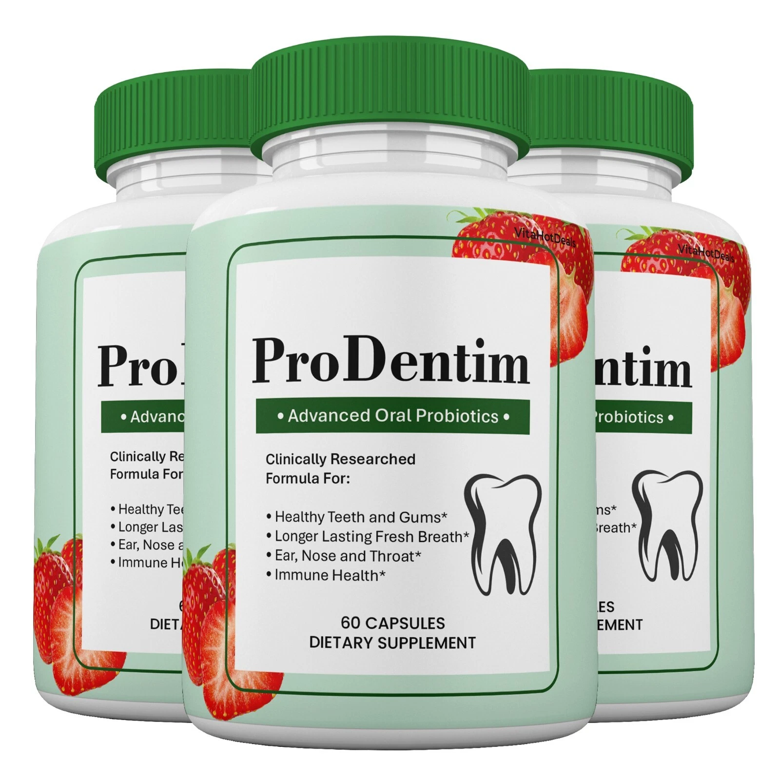 3 Pack ProDentim Capsules for Healthy Gums and Teeth Care Supplement - €57,57 EUR