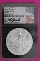 2021 T2 MS 70 Silver Eagle Michael Gaudiosa NGC Certified Graded Authentic 641 - $150.78 CAD