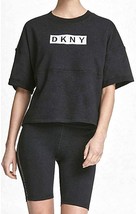 DKNY Womens Relaxed Logo Top Size Small Color Black - £55.13 GBP