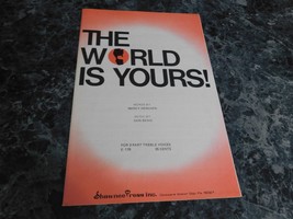 The World is Yours by Don Besig 2 part treble voices - $2.99