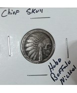 HOBO Indian Head Chief Skull Made From A REAL Buffalo Nickel SIGNED - $280.61 MXN