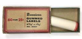 VTG Dennison Gummed Red Labels Box No. 2007 Partial Box - £7.97 GBP