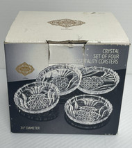 Set of 4 Crystal Pineapple Coasters by Shannon Godinger In Box New - £8.82 GBP