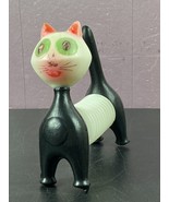 Rare Accordion Squeaker Tomcat Cat Blow Mold Body &amp; Head 6&quot; Toy Works Vi... - $148.49